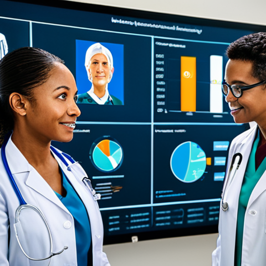 Data Diversity**

"A diverse group of medical professionals (doctors, nurses, researchers) collaborating around a large data visualization screen showing patient demographics. The visualization highlights the importance of including various ethnicities and age groups. Modern hospital setting, professional attire, fully clothed, appropriate content, safe for work, perfect anatomy, diverse representation, family-friendly."

**
